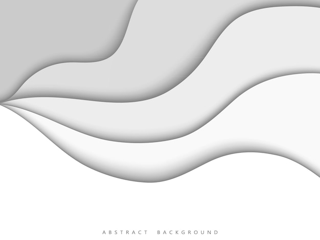 white background with paper cut wave effect