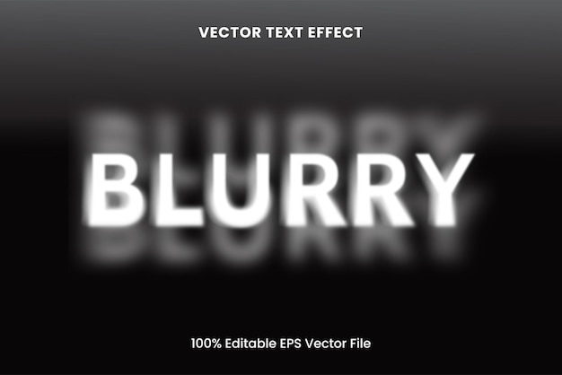 White Blur Editable Vector Text Effect
