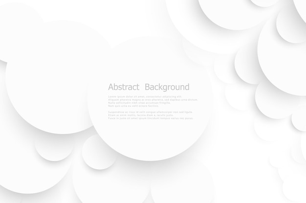 white circle with drop shadows on white background template vector illustration