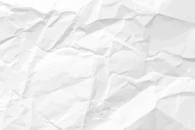 white clean crumpled paper background horizontal crumpled empty paper template for posters and banners vector illustration