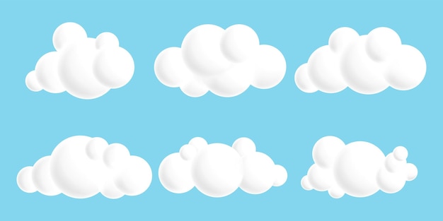 White clouds on a blue background