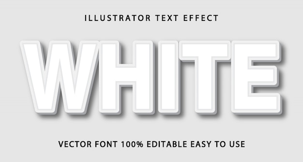 White  Editable Text Effect