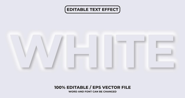 white editable text effect