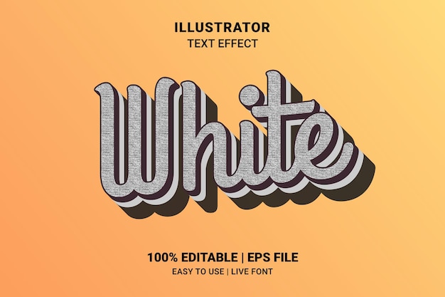 White Editable Text Effect