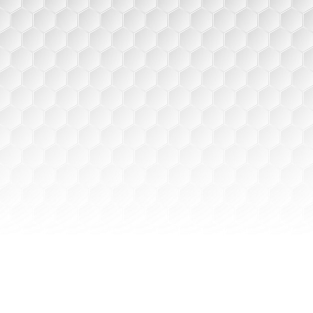 White geometric hexagons abstract technology background