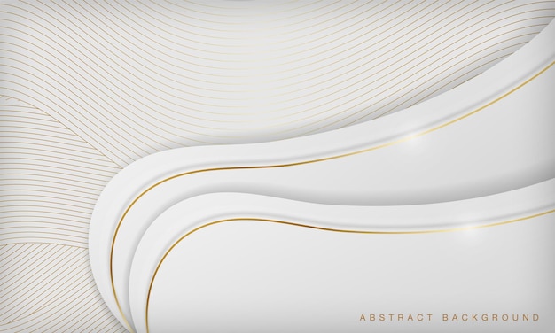 White golden curve line luxury background Elegant concept design