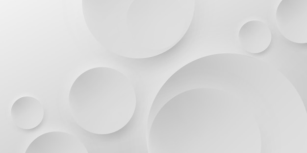 White grey silver light circular abstract background Elegant circle shape banner