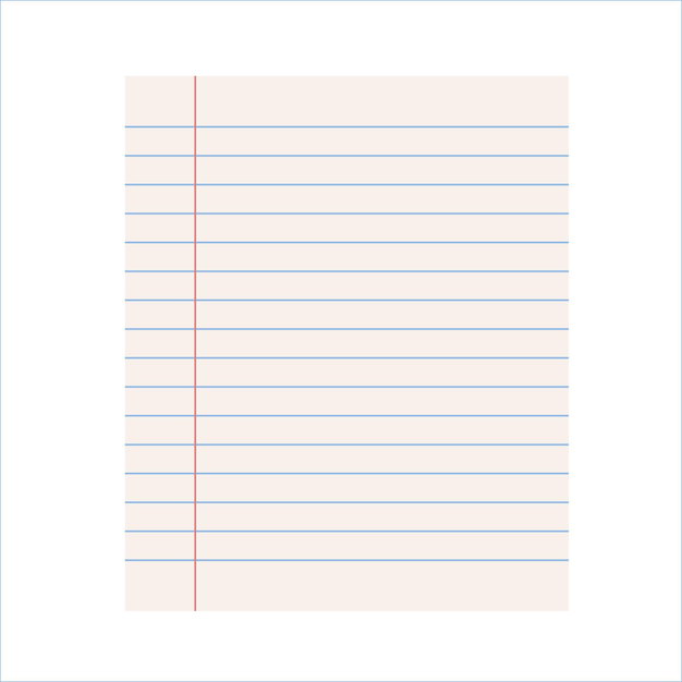 white grid worksheet empty paper sheet with blue stripes exercise book simple lined paper