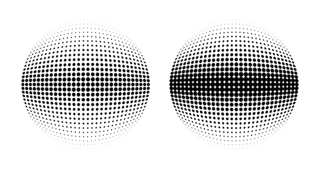 white halftone circle perspective frame abstract dots logo design element for technology vector