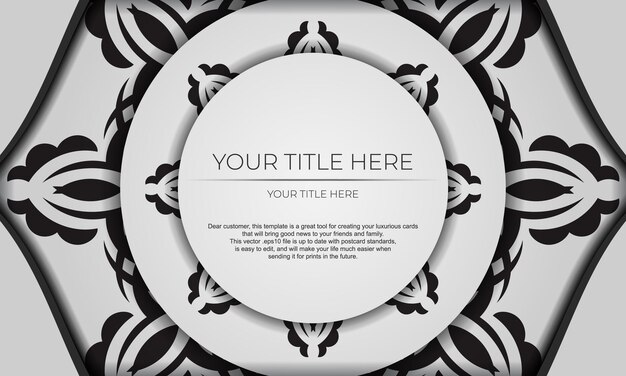 White luxury background with abstract mandala ornament.