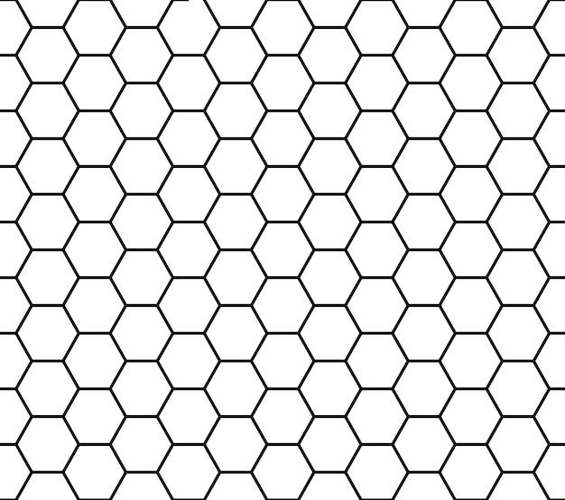 White Seamless Honeycomb Pattern