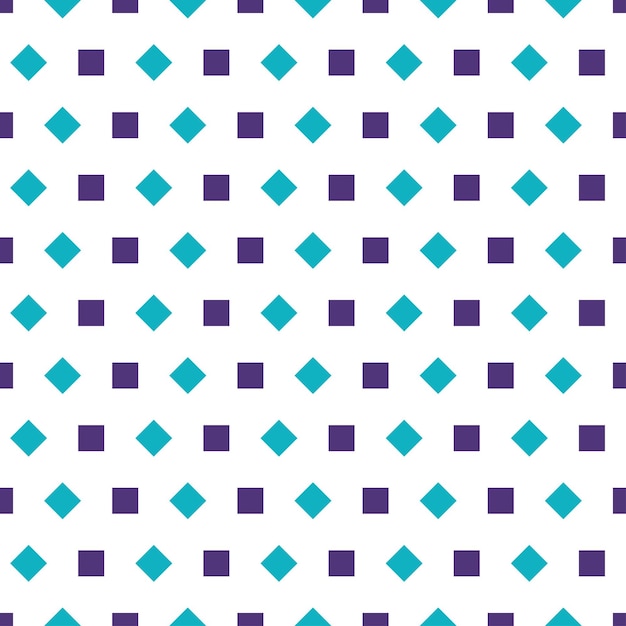 White seamless pattern with blue and navy squares