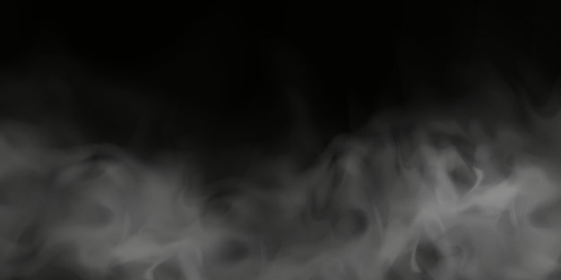 white smoke puff isolated on transparent black background. png. black transparent background