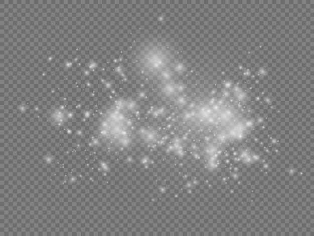 White sparks star shine christmas sparkl light bokeh effect sparkling dust particles sparkle