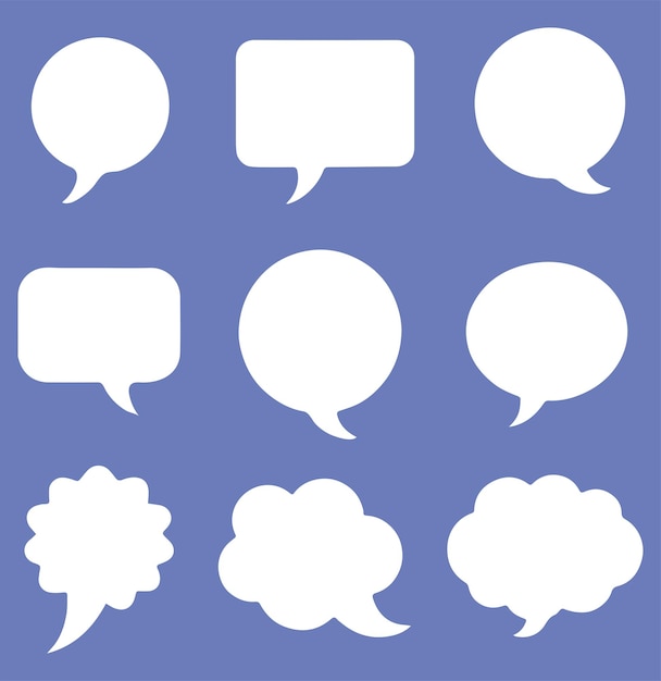 White Speech Bubbles