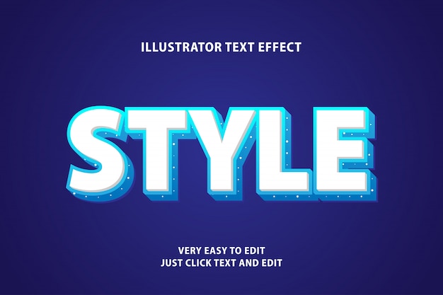 white style text effect, editable text