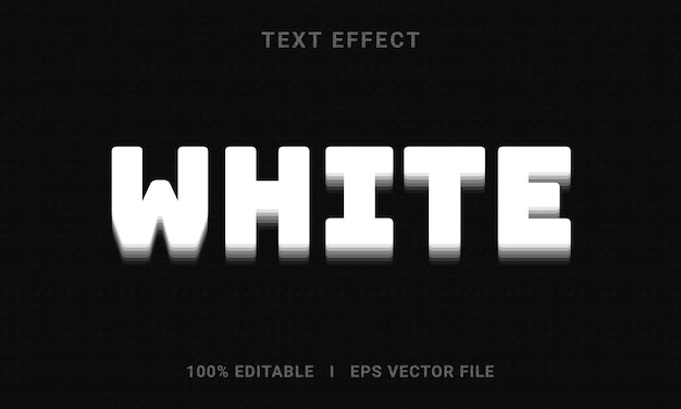 White text effect editable modern lettering font style