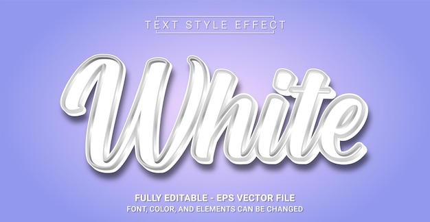 White Text Style Effect Graphic Design Element