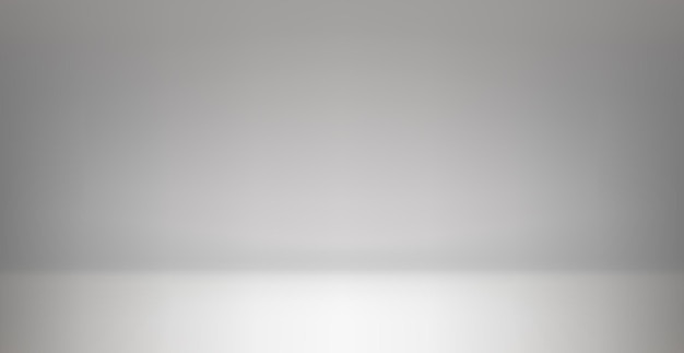White with gray panoramic studio background with white glow - Vector