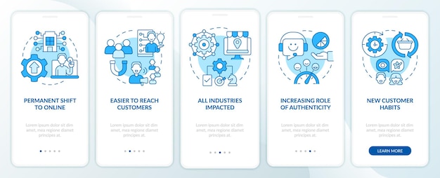 Why digital first mindset is essential blue onboarding mobile app screen