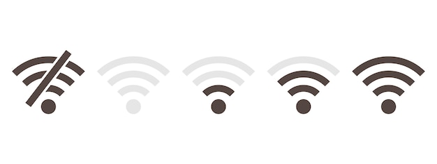 Wi-fi icon set. Wireless technology collection.