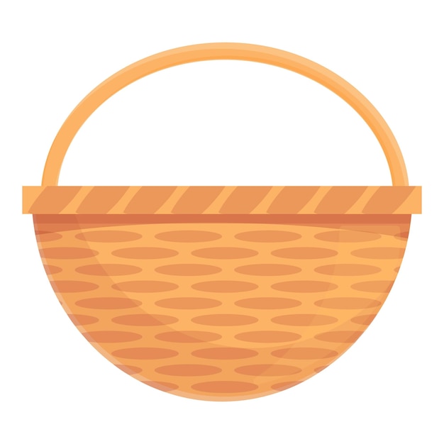 Wicker basket icon Cartoon and flat of Wicker basket vector icon for web design isolated on white background