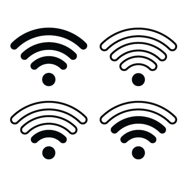 wifi connection Internet set icon logo design vector template illustration EPS 10