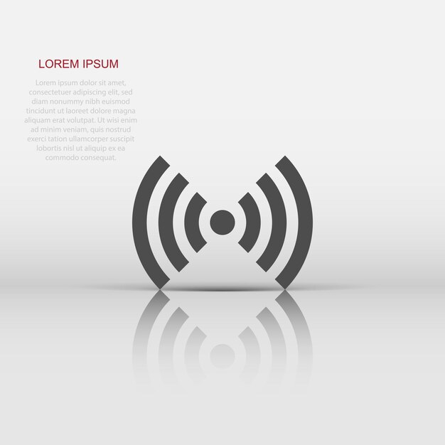 Wifi internet sign icon in flat style Wifi wireless technology vector illustration on white isolated background Network wifi business concept