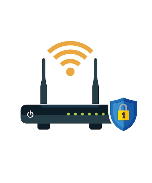 Wifi Online Security Icon stock illustration
