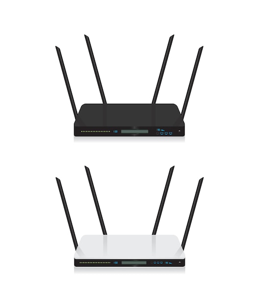 wifi router on white background