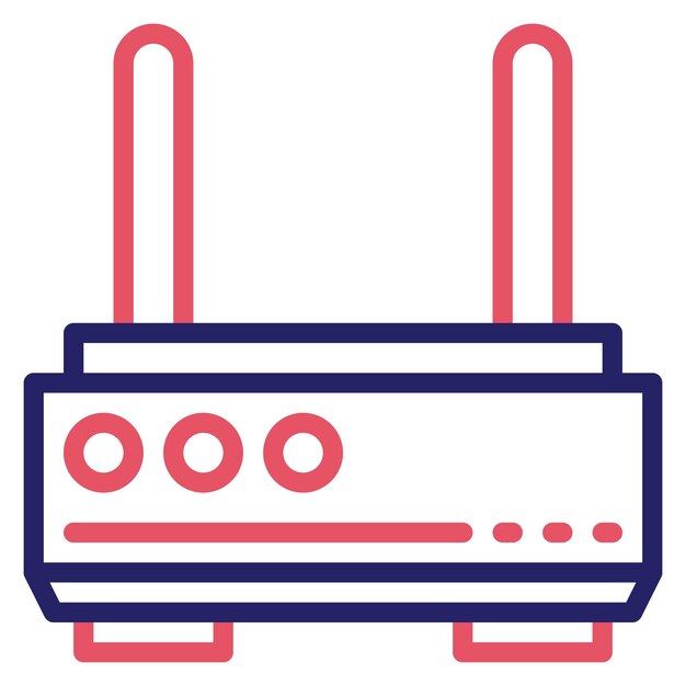 Wifi Router vector icon illustration of Smart Home iconset