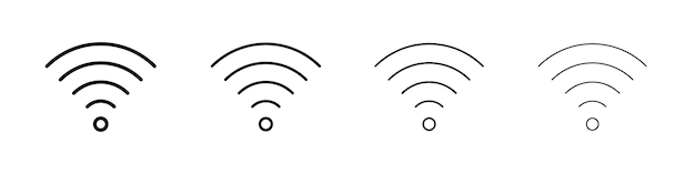wifi signal icon flat illustration sign