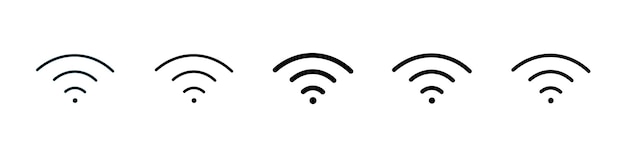 wifi signal icon outline vector logo for web ui