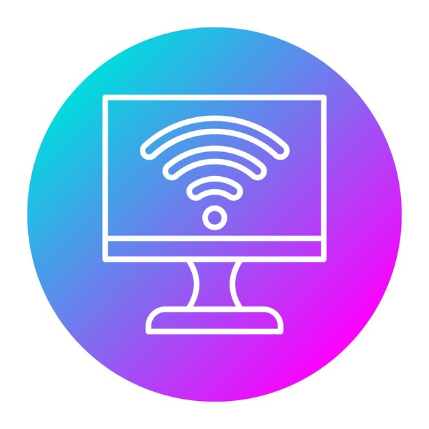 Wifi vector icon Can be used for Communication and Media iconset