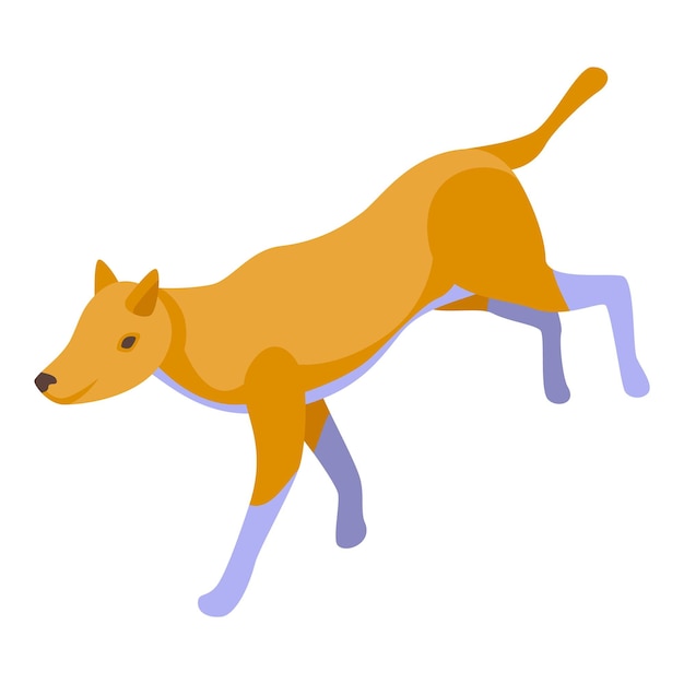 Wild dog mammal icon isometric vector Animal wildlife Canine breed