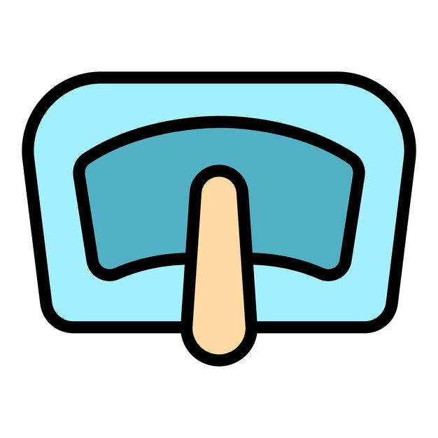 Windshield wiper blade icon outline vector Window rain Repair automobile color flat