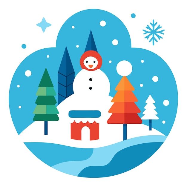 winter clipart cartoon Illustration drawing