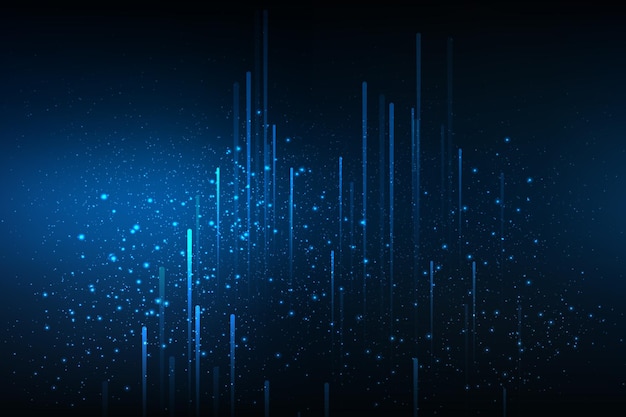 Wire line future digital network technology background