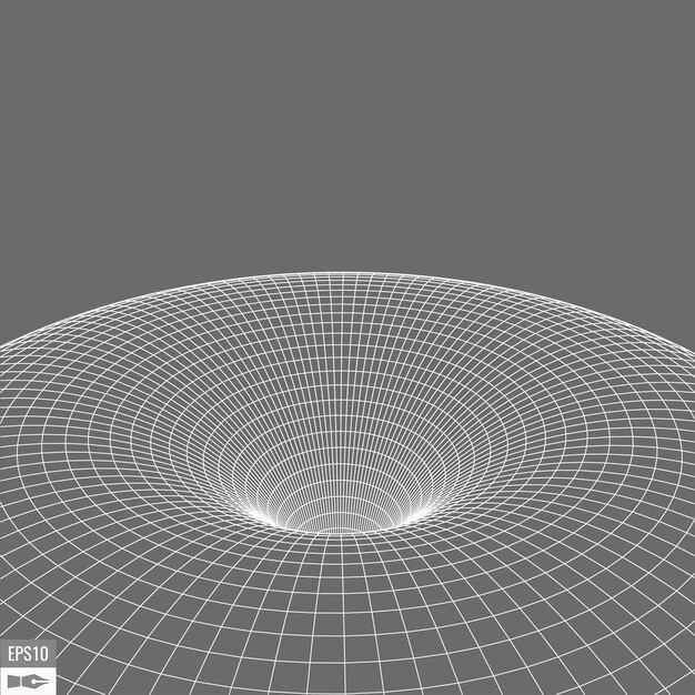Wireframe-landskab på hvid baggrund Abstrakt geometrisk vektor-teknologibaggrund 3D-vektor digital baggrund