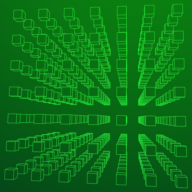 Wireframe Mesh Cube