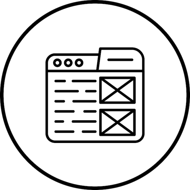Wireframe Sketching icon vector image Can be used for Design