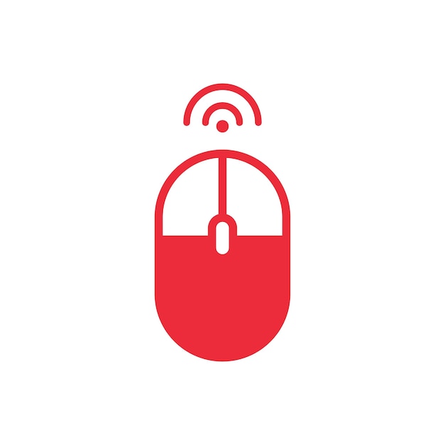 Wireless computer mouse icon vector design templates