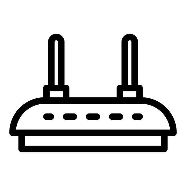 Wireless modem icon Outline wireless modem vector icon for web design isolated on white background