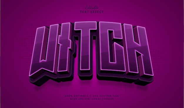 witch text effect style vector editable text effect style esport