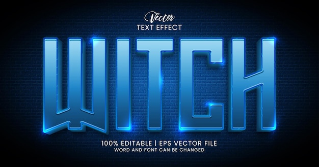 Witch text Shine editable text effect style template