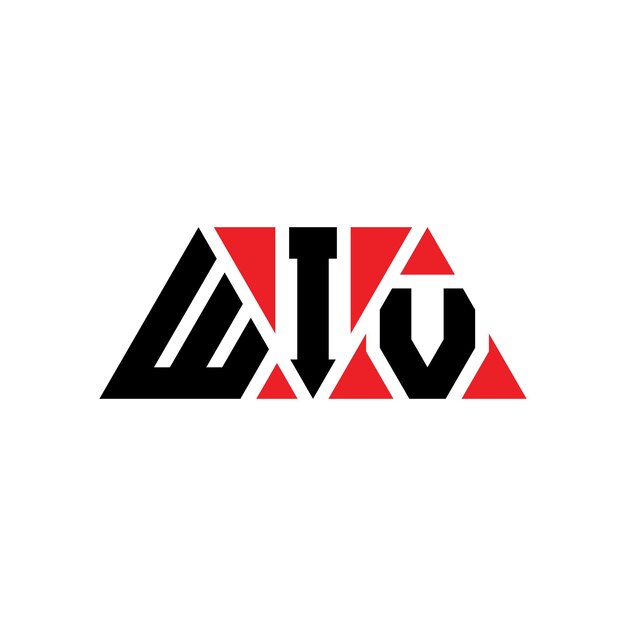 WIV triangle letter logo design with triangle shape WIV triangle logo design monogram WIV triangle vector logo template with red color WIV triangular logo Simple Elegant and Luxurious Logo WIV