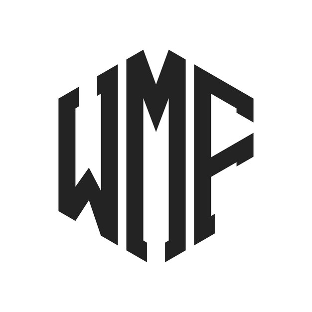 WMF Logo Design Initial Letter WMF Monogram Logo using Hexagon shape