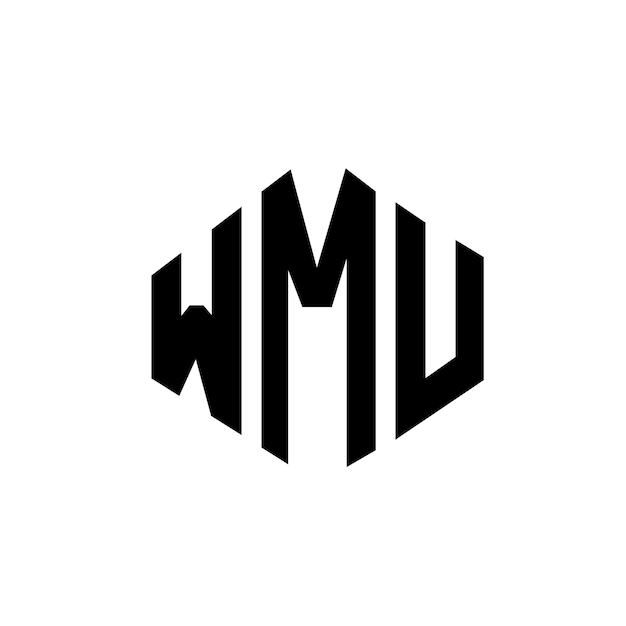 wmu letter logo design with polygon shape wmu polygon and cube shape logo design wmu hexagon vector logo template white and black colors wmu monogram business and real estate logo