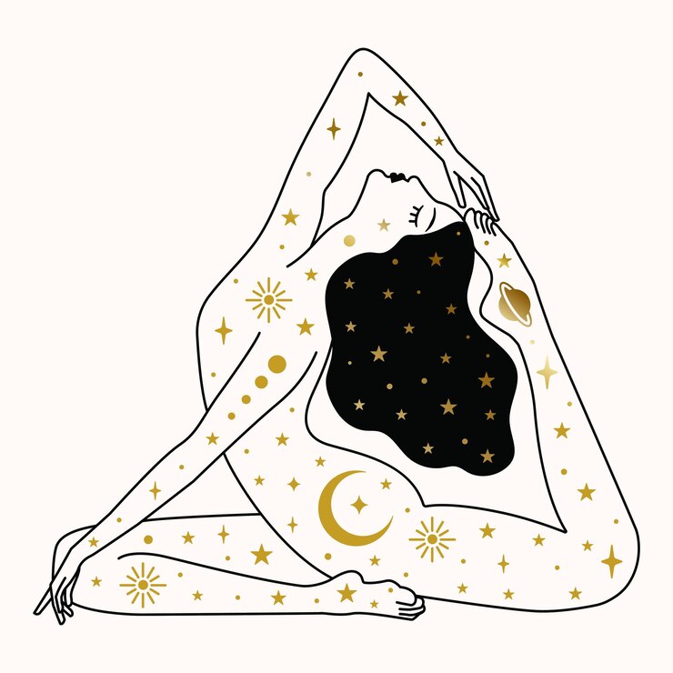 Woman doing Yoga Illustration in Vector