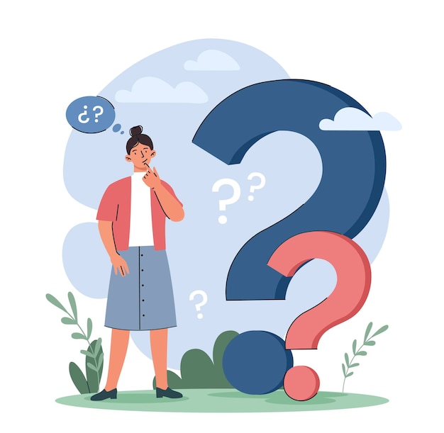 Woman with questions